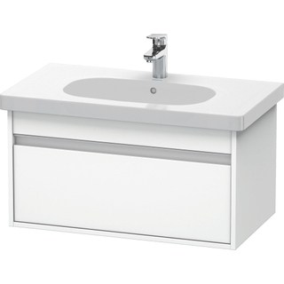 Duravit Ketho Wastafelonderkast 80x45.5x41cm 1 lade Standaard greep met softclose spaanplaat wit Mat