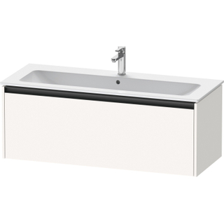 Duravit Ketho 2 wastafelonderbouwkast met 1 lade voor enkele wastafel 121x48x44cm met greep antraciet wit supermat