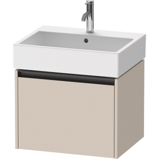 Duravit Ketho 2 wastafelonderbouwkast met 1 lade 58.4x46x44cm met greep antraciet taupe mat