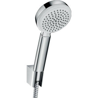 Hansgrohe Crometta 100 Porter`S badset met Crometta 100 1jet handdouche met wandhouder met MetaflexC doucheslang 160cm wit/chroom