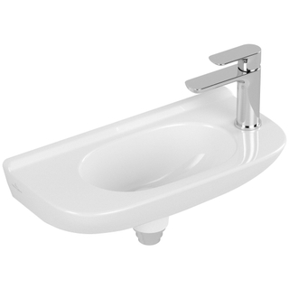 Villeroy en Boch O.novo Compact fontein 50x25cm zonder overloop en doortikbaar kraangat wit