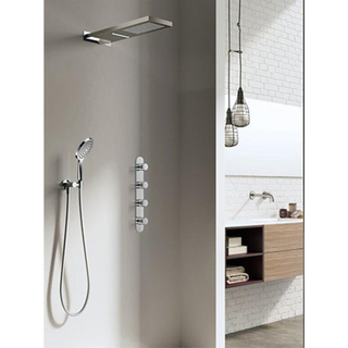 Hotbath IBS 7 Get Together inbouw doucheset met cascade waterval hoofddouche glijstang en ronde handdouche chroom