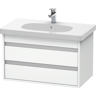 Duravit Ketho Wastafelonderkast 80x45.5x48cm Standaard greep met softclose spaanplaat wit Mat