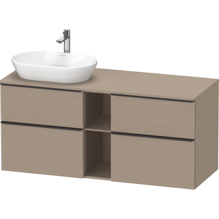 Duravit D-Neo wastafelonderkast 140x66.4x55cm 4 lades Linnen Mat