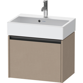 Duravit Ketho 2 wastafelonderbouwkast met 1 lade 58.4x39x44cm met greep antraciet Linnen mat