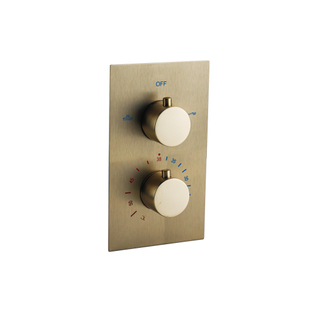 FortiFura Calvi thermostatische inbouwkraan met inbouwdeel geborsteld messing PVD OUTLET