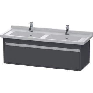 Duravit Ketho Wastafelonderkast 120x45.5x41cm 1 lade Standaard greep met softclose spaanplaat Grafiet Mat