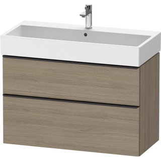 Duravit D-Neo wastafelonderkast 98.4x62.5x44.2cm 2 lades Eiken (terra) Mat