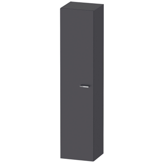 Duravit XBase badkamerkast 40x35.8x176cm 1 deur Standaard greep Grafiet