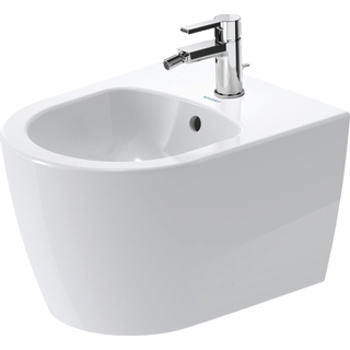 Duravit Starck Me wandbidet compact 37x48cm met kraangat met overloop m. WG mat wit