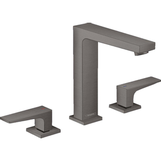 Hansgrohe Metropol wastafelkraan 160 met push open waste met voorsprong vaste uitloop 15.2cm brushed black chroom