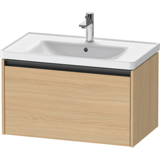 Duravit Ketho 2 wastafelonderbouwkast met 1 lade 78.4x45.5x44cm met greep antraciet natuur eiken mat