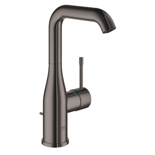 GROHE Essence New Wastafelkraan Opbouw - uitloop 12.7cm - L-size - hoge draaibare uitloop - waste - EcoJoy - hard graphite