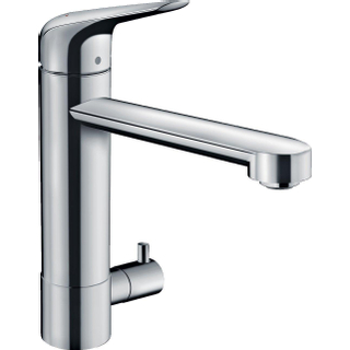 Hansgrohe M42 M424-H180 1-gats keukenkraan m. stopkraan v. vaatwasser m. 120° draaibare uitloop chroom