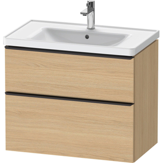 Duravit D-Neo wastafelonderkast 78.4x62.5x45.2cm 2 lades Natuur eiken Mat