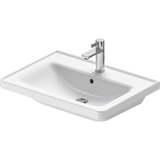 Duravit D-Neo wastafel 65x48x16.5cm 1 kraangat rechthoek Keramiek Wit