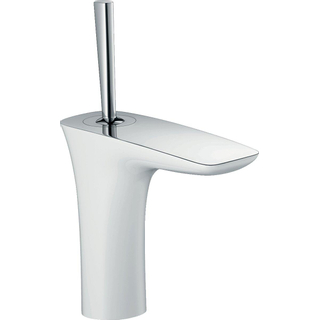 Hansgrohe PuraVida wastafelkraan met push open garnituur wit chroom