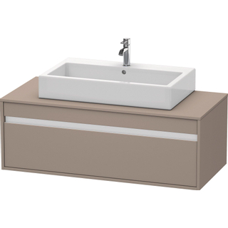 Duravit Ketho Wastafelonderkast 120x55x42.6cm 1 lade Standaard greep met softclose spaanplaat Basalt Mat