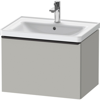 Duravit D-Neo wastafelonderkast 63.4x44x45.2cm 1 lade met softclose Betongrijs Mat