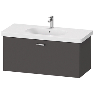 Duravit XBase Wastafelonderkast 100x45.8x44.8cm 1 lade Standaard greep met softclose spaanplaat Grafiet Mat