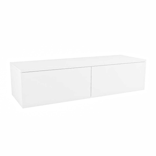 MONDIAZ ALAN MODULE SMALL Wastafelonderkast - 120x41x30cm - 2 lades - push to open - MDF - Talc mat