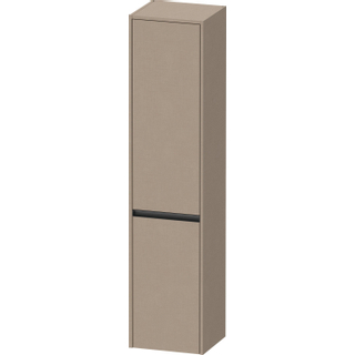 Duravit Ketho.2 Hoge kast 40x36x176cm 2 Linksdraaiende deuren Spaanplaat Linnen Mat