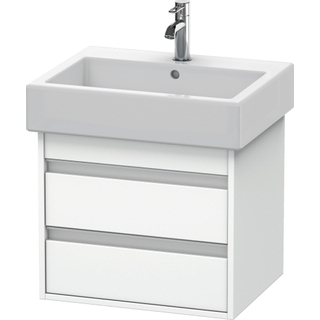 Duravit Ketho Wastafelonderkast 55x44x48cm Standaard greep met softclose spaanplaat wit Mat