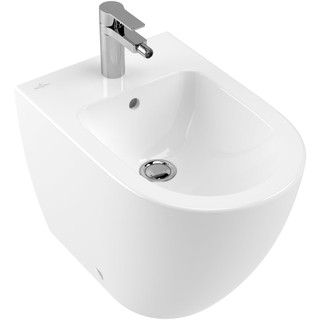 Villeroy en Boch Subway 2.0 staand bidet met kraangat met overloop wit