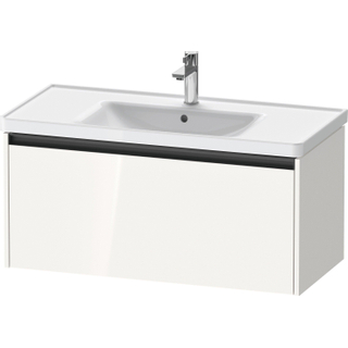 Duravit Ketho 2 wastafelonderbouwkast met 1 lade 98.4x45.5x44cm met greep antraciet hoogglans wit