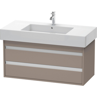 Duravit Ketho Wastafelonderkast 100x45.5x48cm Standaard greep met softclose spaanplaat Basalt Mat