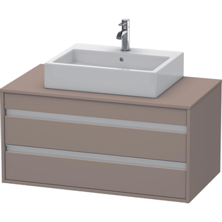 Duravit Ketho Wastafelonderkast 100x55.1x49.6cm Standaard greep met softclose spaanplaat Basalt Mat