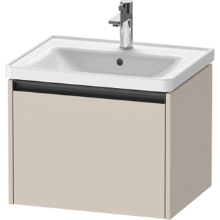 Duravit Ketho 2 wastafelonderbouwkast met 1 lade 58.4x45.5x44cm met greep antraciet taupe mat