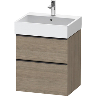 Duravit D-Neo wastafelonderkast 58.4x62.5x44.2cm 2 lades Eiken (terra) Mat