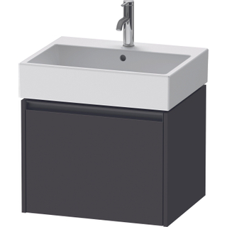 Duravit Ketho 2 wastafelonderbouwkast met 1 lade 58.4x46x44cm met greep antraciet grafiet supermat