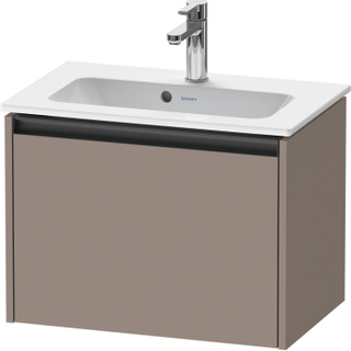 Duravit Ketho 2 wastafelonderbouwkast met 1 lade 61x39x44cm met greep antraciet basalt mat