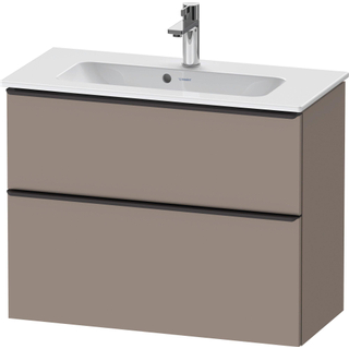 Duravit D-Neo wastafelonderkast 81x62.5x37.2cm 2 lades Basalt Mat