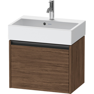 Duravit Ketho 2 wastafelonderbouwkast met 1 lade 58.4x39x44cm met greep antraciet donker noten mat