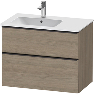 Duravit D-Neo wastafelonderkast 81x62.5x46.2cm 1 lade Eiken (terra) Mat