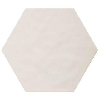 Cifre Ceramica wandtegel - 17.5x17.5cm - 9mm - Zeshoek - Wit/creme glans