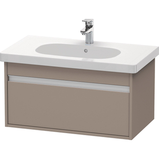 Duravit Ketho Wastafelonderkast 80x45.5x41cm 1 lade Standaard greep met softclose spaanplaat Basalt Mat