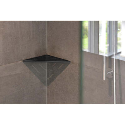Looox corner shelf hoekplanchet - 30x22cm - zwart mat