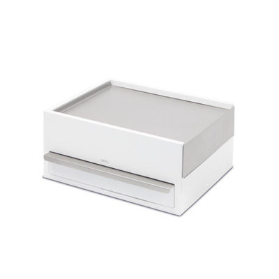 Umbra Stowit opbergbox 26x22x12cm Mdf Wit/nikkel