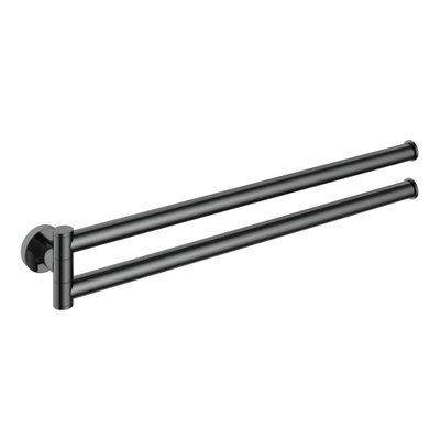 Hotbath Cobber Handdoekhouder - draaibaar - Gepolijst Zwart PVD