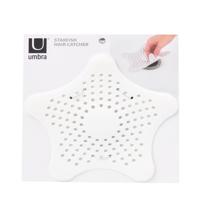 Umbra Starfish haarfilter 15x15x1cm Rubber Wit