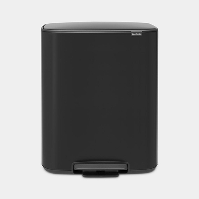 Brabantia Bo Touch Bin Afvalemmer 2x30L zwart mat