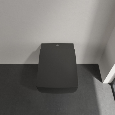 Villeroy & boch Memento 2.0 wandcloset 56cm z/spoelrand C + p.black