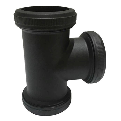 Riko mat zwart koppel-teestuk 32mm tbv vloerbuis