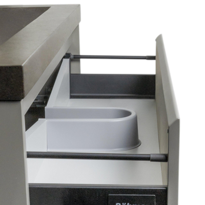 BRAUER Magma wastafel ondiep 100 met 2 kraangaten antraciet SHOWROOMMODEL