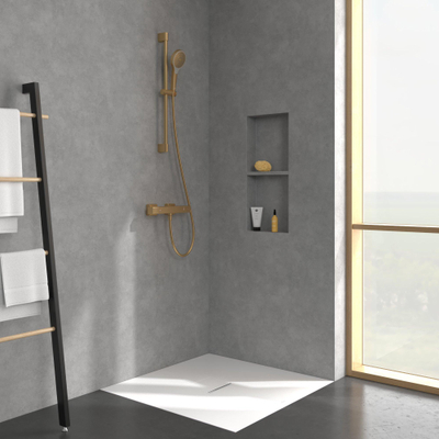 Villeroy & Boch Universal Taps & Fittings Douchethermostaat voor douche Hoekig - Brushed Gold (goud)
