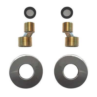 Xellanz Rio set S-kopp.+ rozet 1/2''x3/4'' geborsteld staal